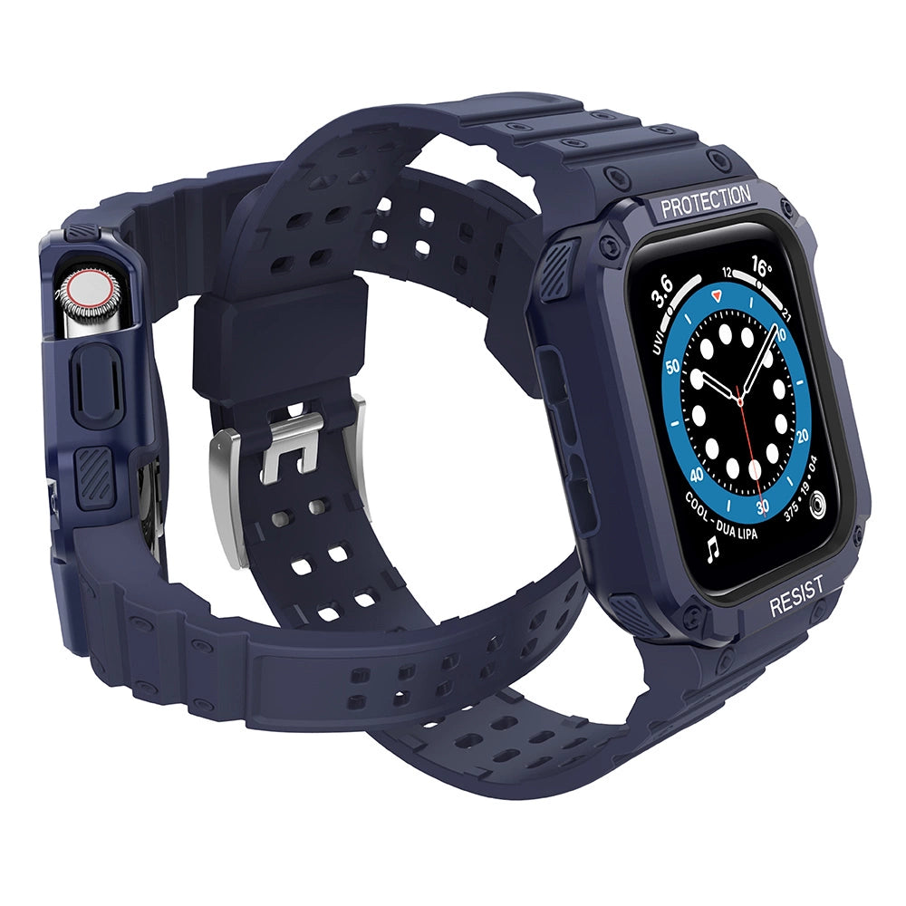 Protect Strap Band for Apple Watch 38/40/41mm Armored Case Strap - Blue_2