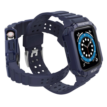 Protect Strap Band for Apple Watch 38/40/41mm Armored Case Strap - Blue_2