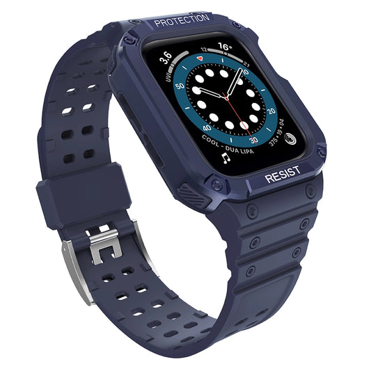 Protect Strap Band for Apple Watch 38/40/41mm Armored Case Strap - Blue_0
