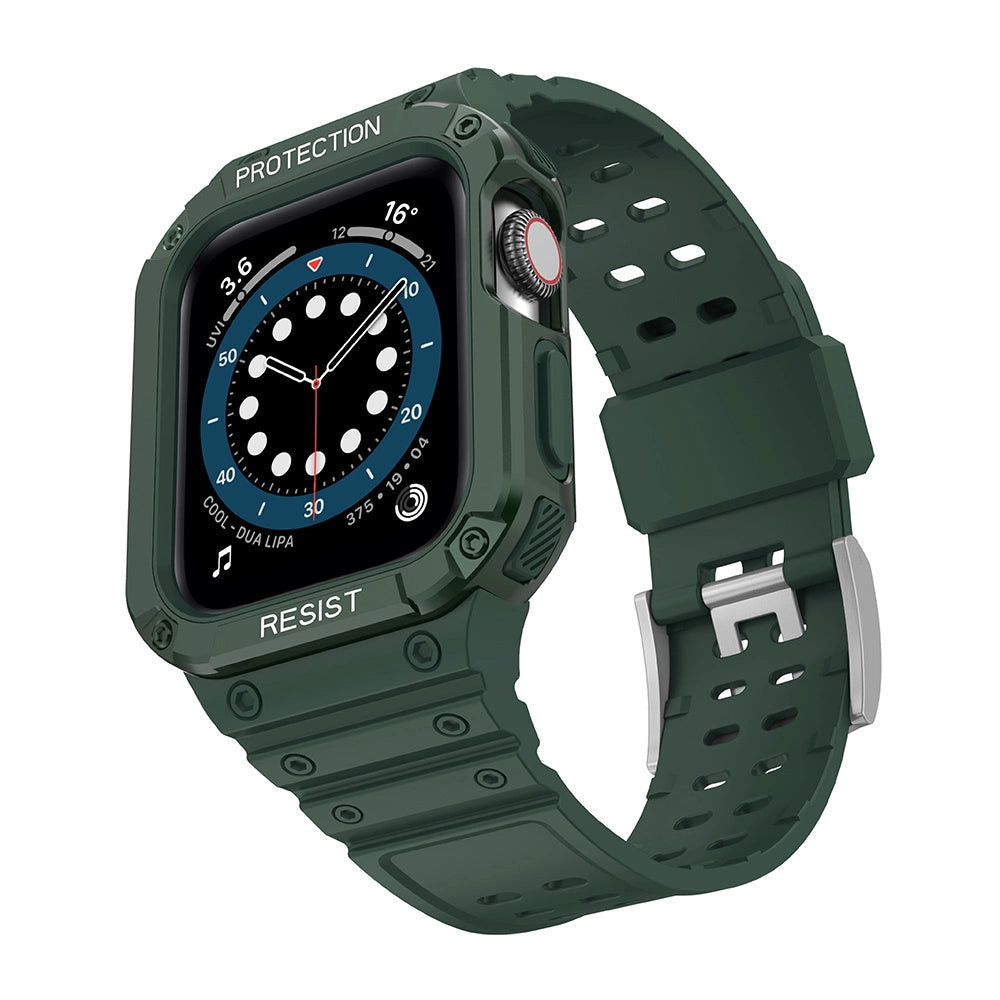 Protect Strap Band for Apple Watch 38/40/41mm Armored Case Strap - Green_1