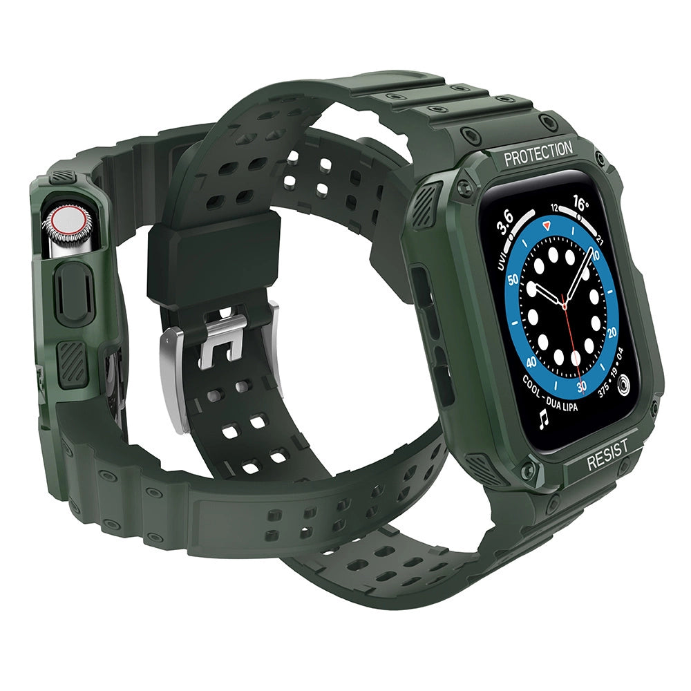 Protect Strap Band for Apple Watch 38/40/41mm Armored Case Strap - Green_2