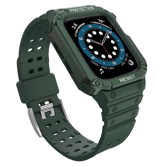 Protect Strap Band for Apple Watch 38/40/41mm Armored Case Strap - Green_0