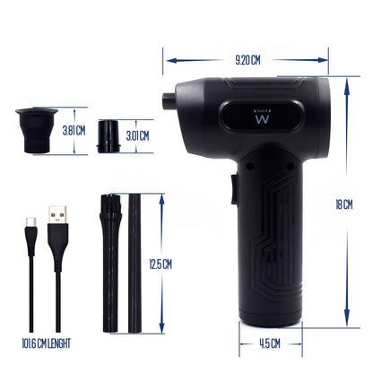Spray Elétrico Eliminador de Pó Ewent EW5607 Recarregável 7500mAh 60W 60000RPM Preto