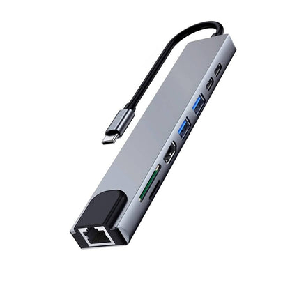 HUB USB-C Ewent EW1146 8-Port Cinza