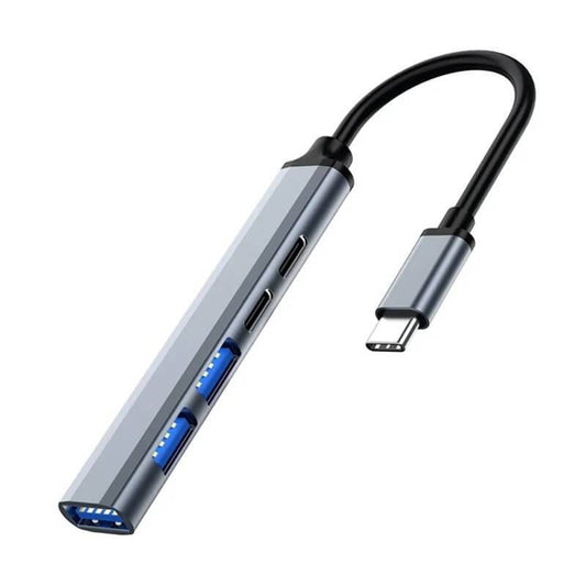 Hub USB-C Ewent EW1149 5-Port USB 3.2 Gen1 PD 100W Cinza