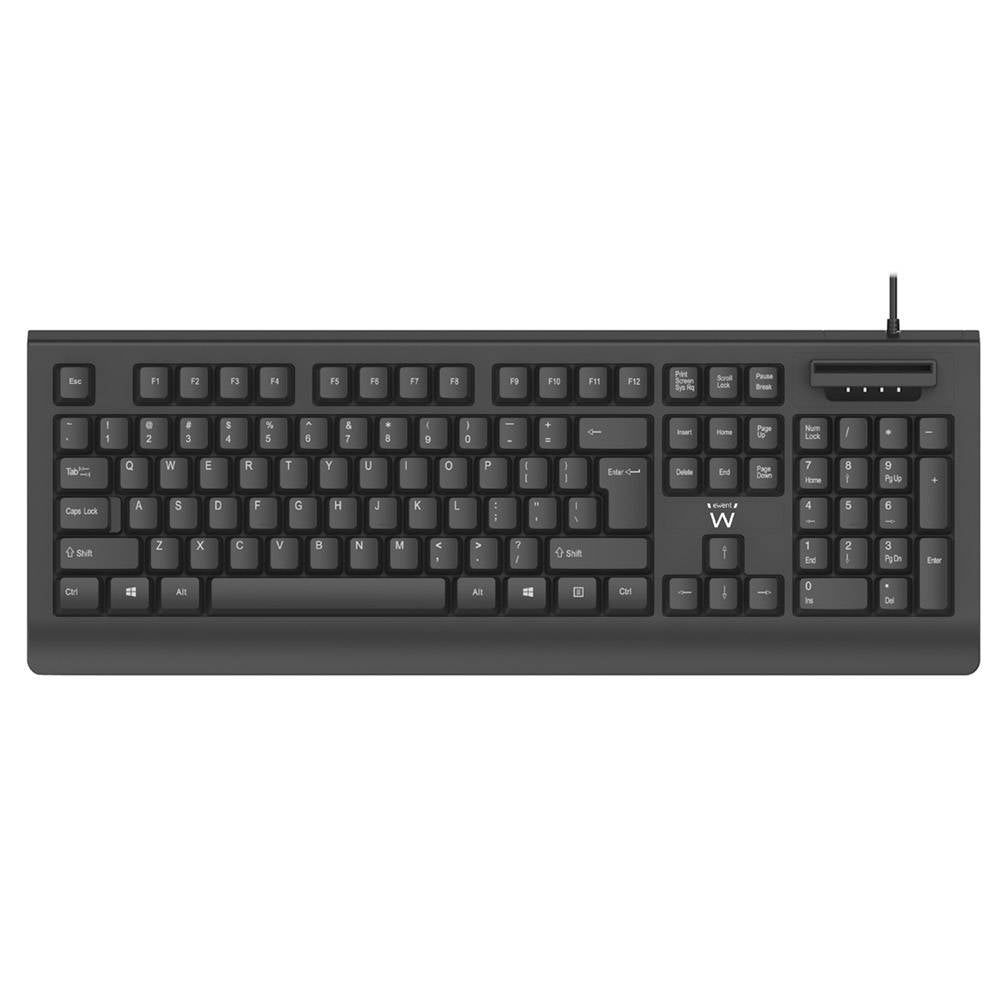 Teclado Ewent EW3287 USB PT com Leitor de Cartão Inteligente