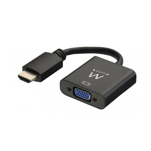 Adaptador HDMI para VGA com Áudio Ewent / EW9864 / 15cm / Preto