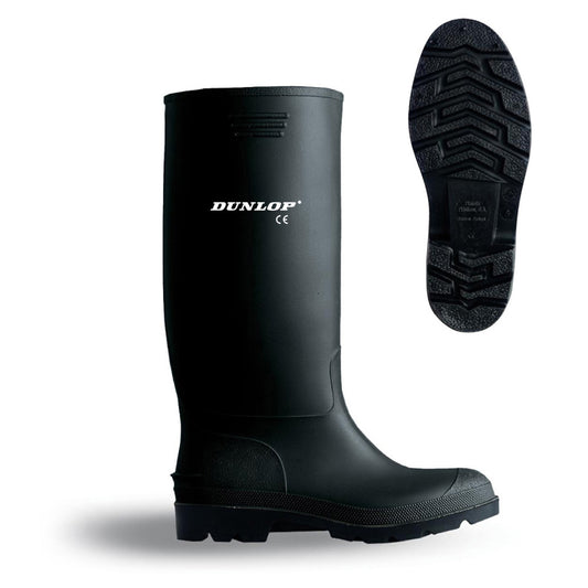 Galochas em pvc tamanho 43 cano alto preta dunlop_0