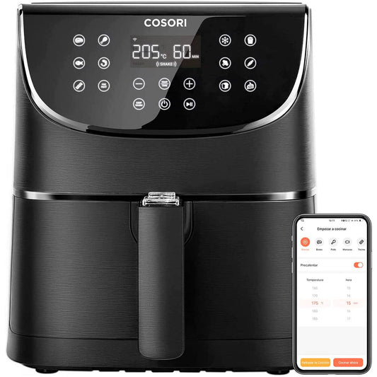 Fritadeira Air Fryer (Sem Óleo) COSORI CS158-AF Smart (Wi-Fi) Premium Chef Edition 5.5L 1700W Preta