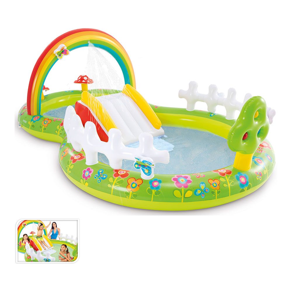 Piscina inflÃ¡vel infantil, modelo para jardim com escorregador, 290 x 180 x 104 cm_0