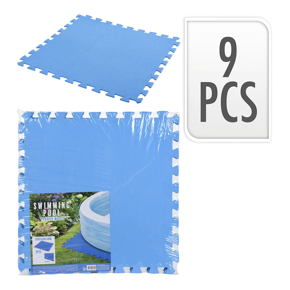 ProteÃ§Ã£o para chÃ£o de piscinas 9 peÃ§as medidas: 500x500x4mm_0