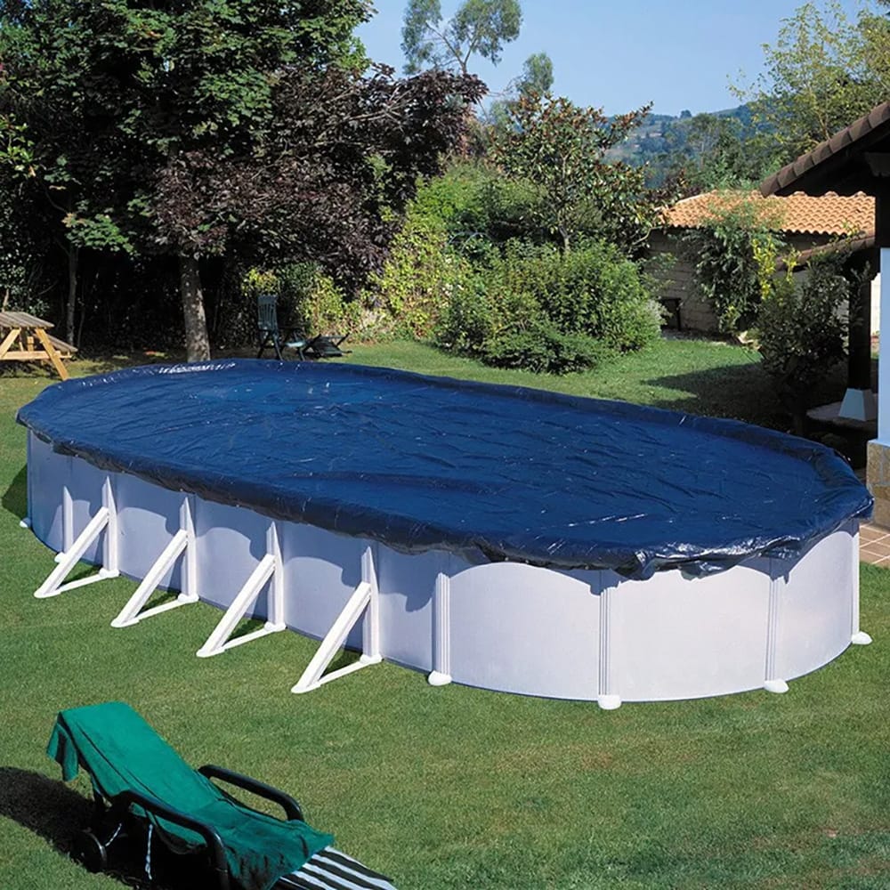 Cobertura de piscina oval em aÃ§o: 610 x 410 cm_0