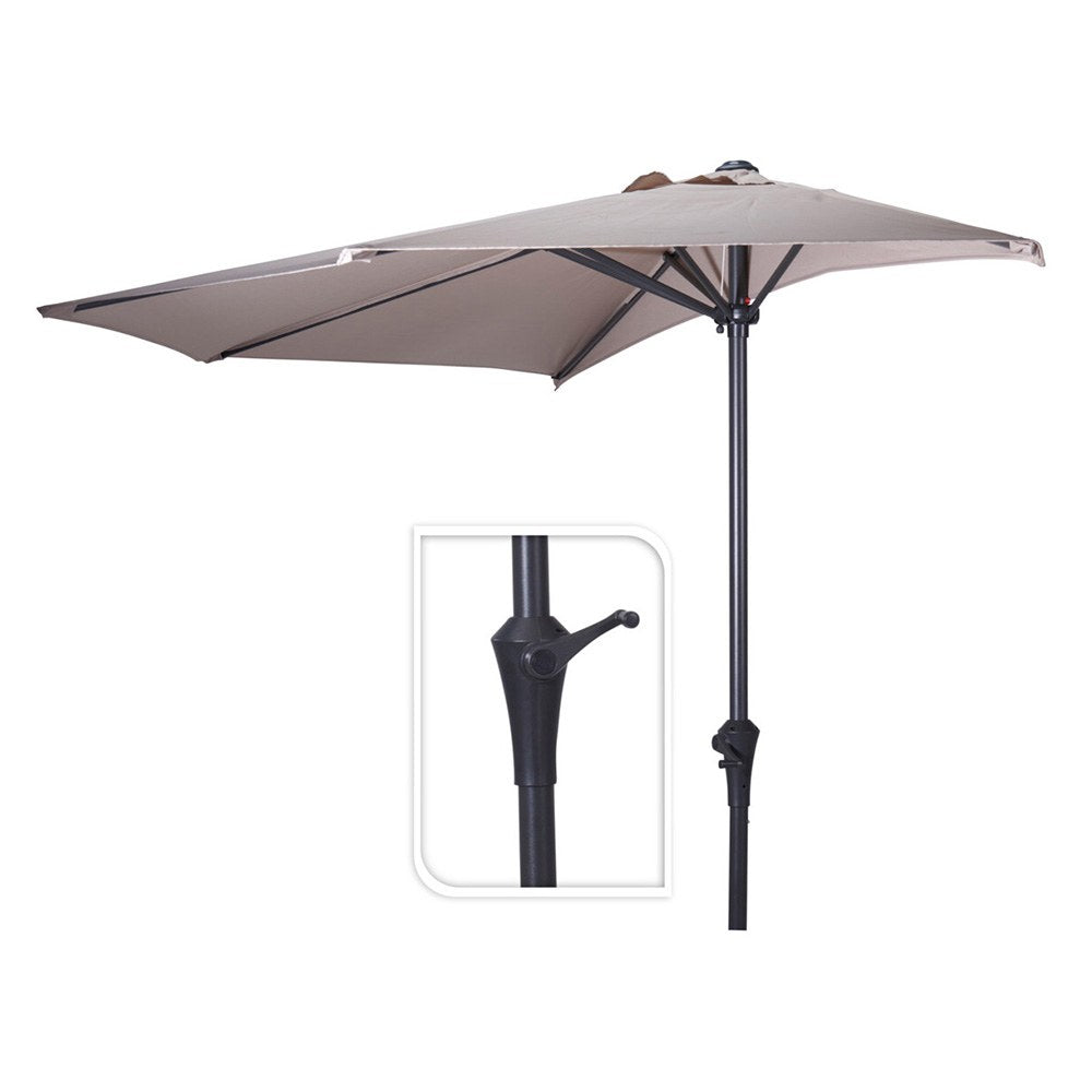 Meio guarda-sol taupe, Ã¸270 cm_0