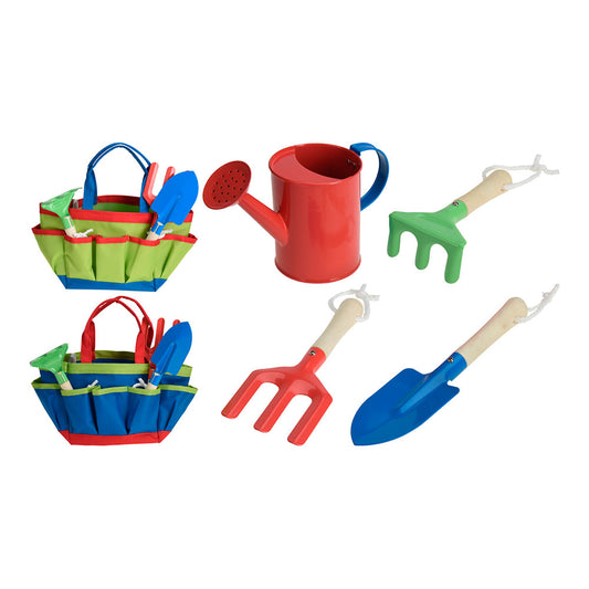 Kit de 5 ferramentas de jardinagem para crianÃ§as_0