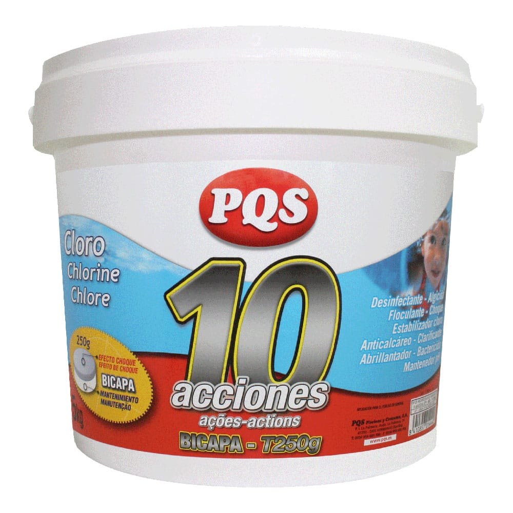 Cloro 10 aÃ§Ãµes comprimidos de dupla camada, 5 kg_0