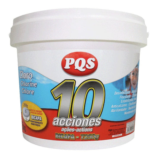 Cloro 10 aÃ§Ãµes comprimidos de dupla camada, 5 kg_0