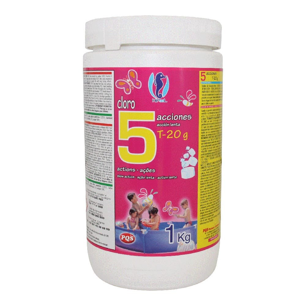 Cloro 5 aÃ§Ãµes, pastilhas, 1 kg_0