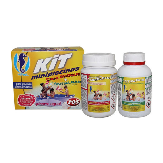 Kit mini piscina: cloro 500 g + algicida 500 ml_0