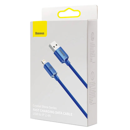 Baseus Crystal Shine Series cable USB cable for fast charging and data transfer USB Type A - Lightning 2.4A 1.2m blue (CAJY000003)_8