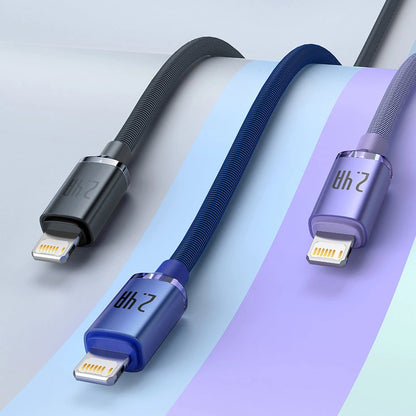 Baseus Crystal Shine Series cable USB cable for fast charging and data transfer USB Type A - Lightning 2.4A 2m purple (CAJY000105)_22