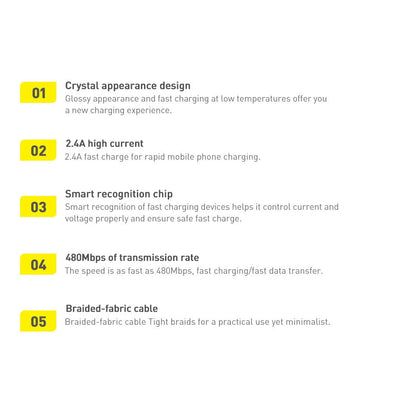 Baseus Crystal Shine Series cable USB cable for fast charging and data transfer USB Type A - Lightning 2.4A 2m purple (CAJY000105)_25