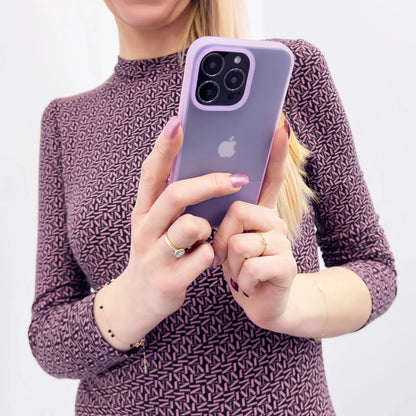 Kingxbar Plain Series case cover for iPhone 13 Pro silicone case purple_3