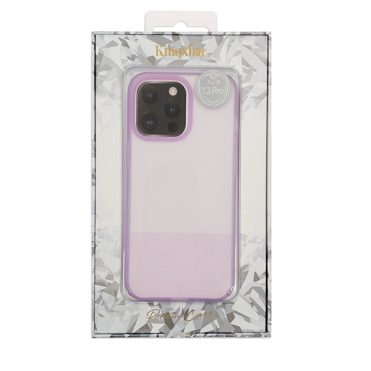 Kingxbar Plain Series case cover for iPhone 13 Pro silicone case purple_4