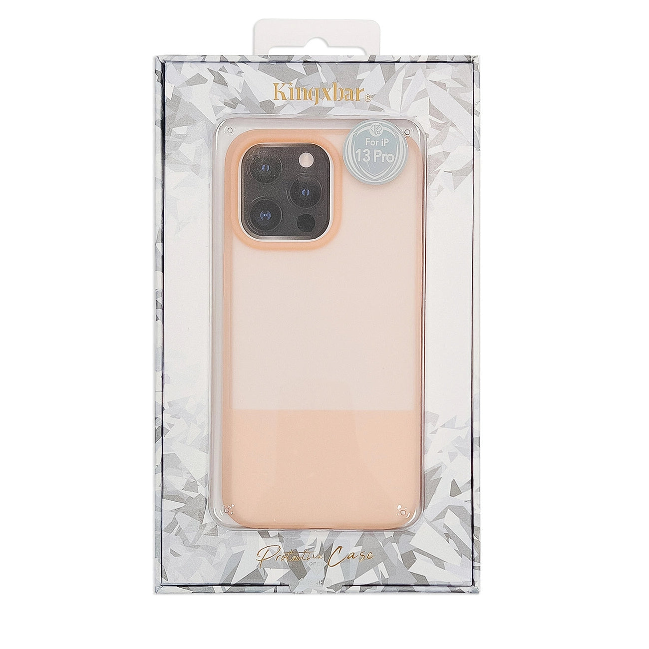 Kingxbar Plain Series case cover for iPhone 13 Pro silicone cover pink_4