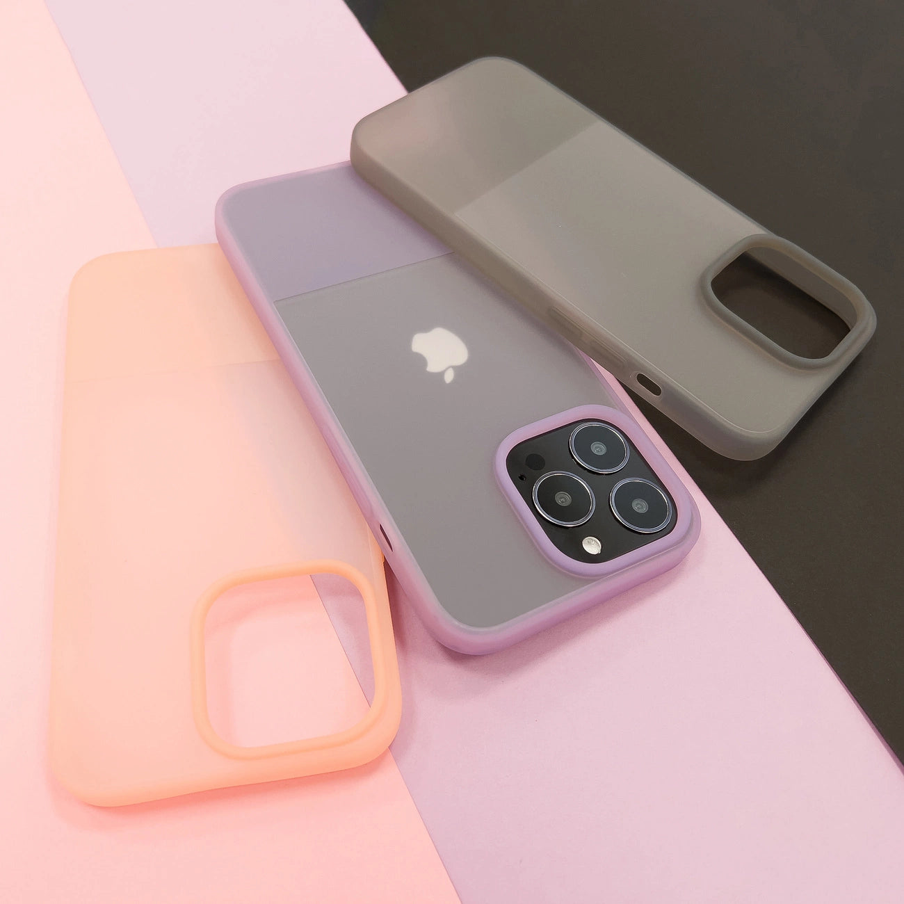 Kingxbar Plain Series case cover for iPhone 13 Pro silicone case gray_6