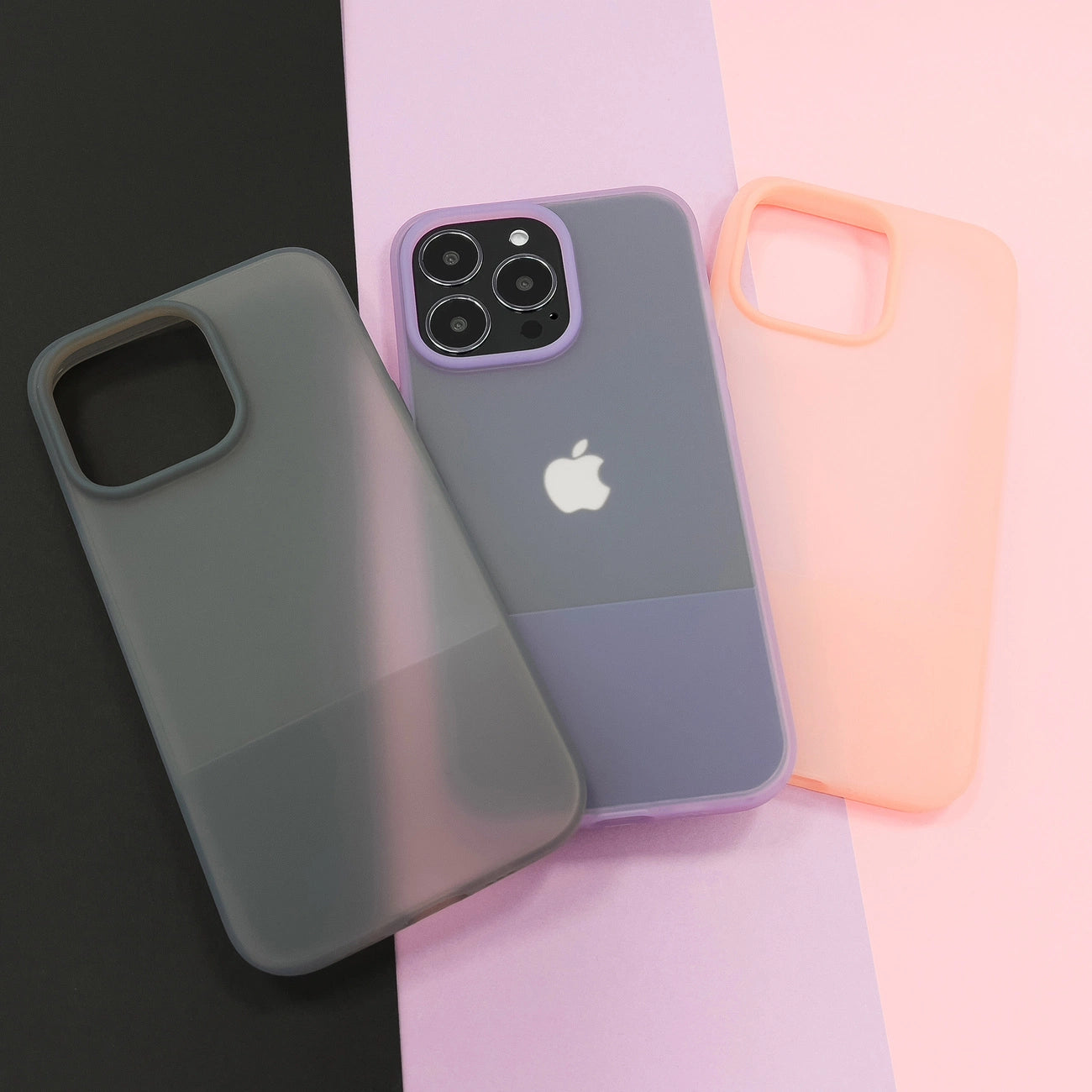 Kingxbar Plain Series case cover for iPhone 13 Pro Max silicone case gray_6