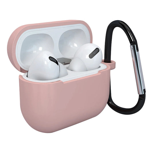 Case for AirPods 3 silicone soft case for headphones + keychain lobster clasp pendant pink (case D)_0