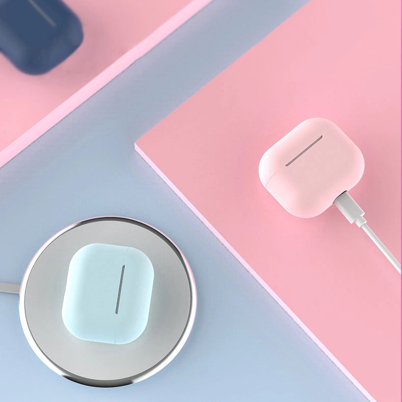 Case for AirPods 3 silicone soft cover for headphones white (case C)_6