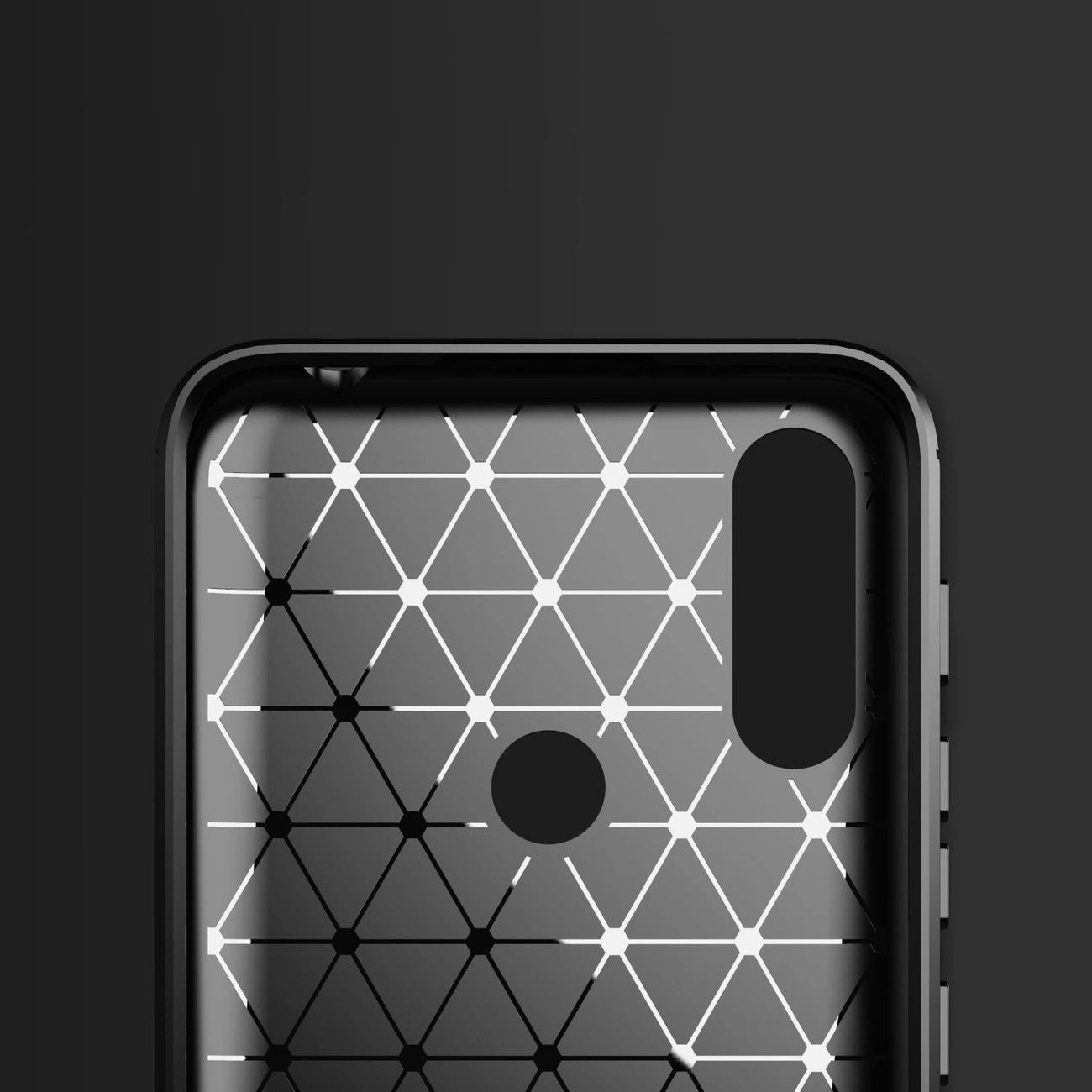 Carbon Case Flexible Cover Sleeve Motorola Moto E7i Power black_3