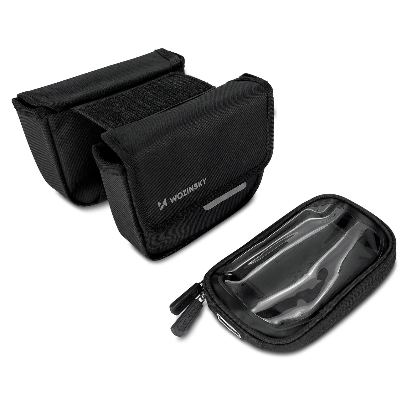 Wozinsky frame bike bag bicycle pannier waterproof phone case 1.5l black (WBB26BK)_7