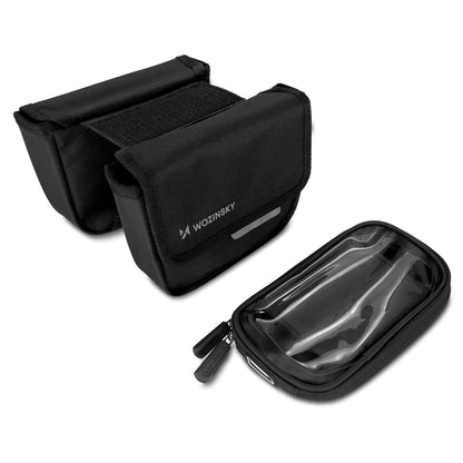 Wozinsky frame bike bag bicycle pannier waterproof phone case 1.5l black (WBB26BK)_7