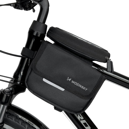 Wozinsky frame bike bag bicycle pannier waterproof phone case 1.5l black (WBB26BK)_1