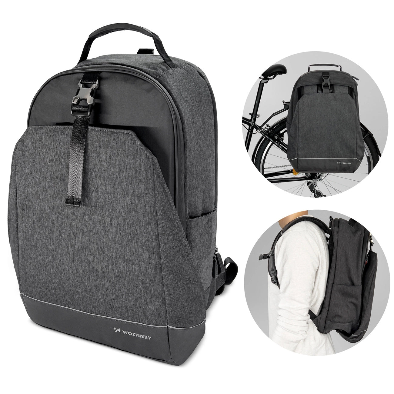 Wozinsky bicycle luggage carrier bicycle backpack with a frame 2in1 30l black (WBB33BK)_0