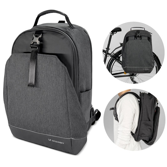 Wozinsky bicycle luggage carrier bicycle backpack with a frame 2in1 30l black (WBB33BK)_0