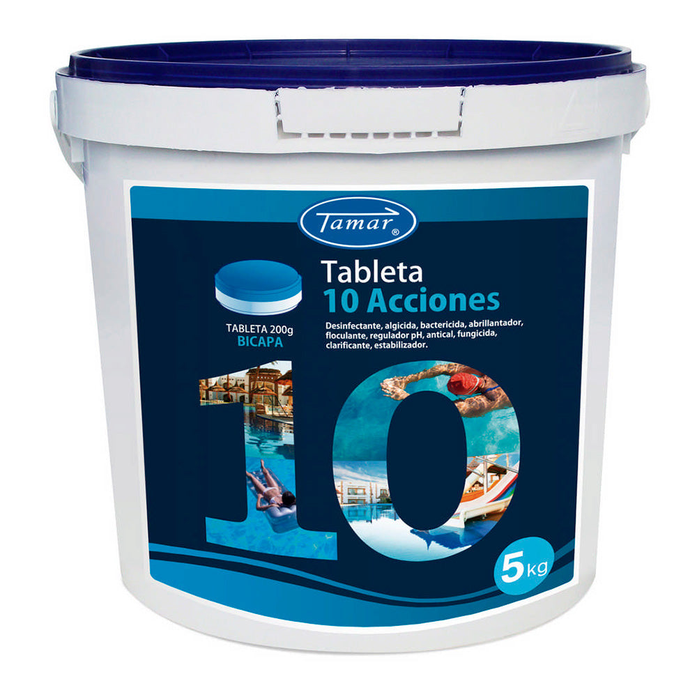 Cloro 10 aÃ§Ãµes pastilha 5kg fusÃ£o tamar_0