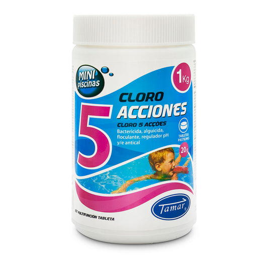 Cloro 5 aÃ§Ãµes pastilha 1kg tamar_0