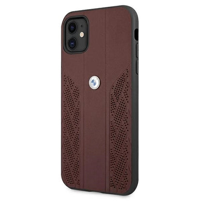 Etui BMW BMHCN61RSPPR iPhone 11 6,1" / Xr czerwony/red hardcase Leather Curve Perforate_1