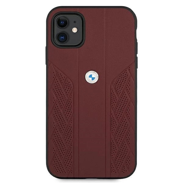 Etui BMW BMHCN61RSPPR iPhone 11 6,1" / Xr czerwony/red hardcase Leather Curve Perforate_2