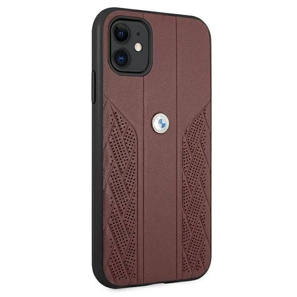 Etui BMW BMHCN61RSPPR iPhone 11 6,1" / Xr czerwony/red hardcase Leather Curve Perforate_3