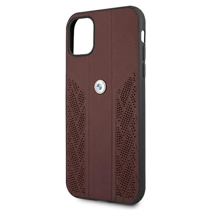 Etui BMW BMHCN61RSPPR iPhone 11 6,1" / Xr czerwony/red hardcase Leather Curve Perforate_5
