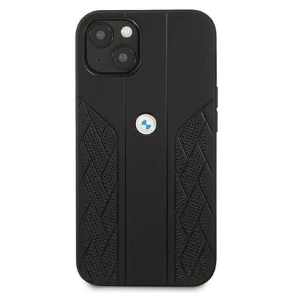 Etui BMW BMHCP13SRSPPK iPhone 13 mini 5,4" czarny/black hardcase Leather Curve Perforate_2
