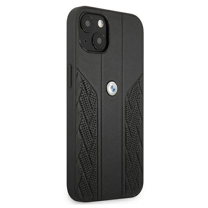 Etui BMW BMHCP13SRSPPK iPhone 13 mini 5,4" czarny/black hardcase Leather Curve Perforate_3