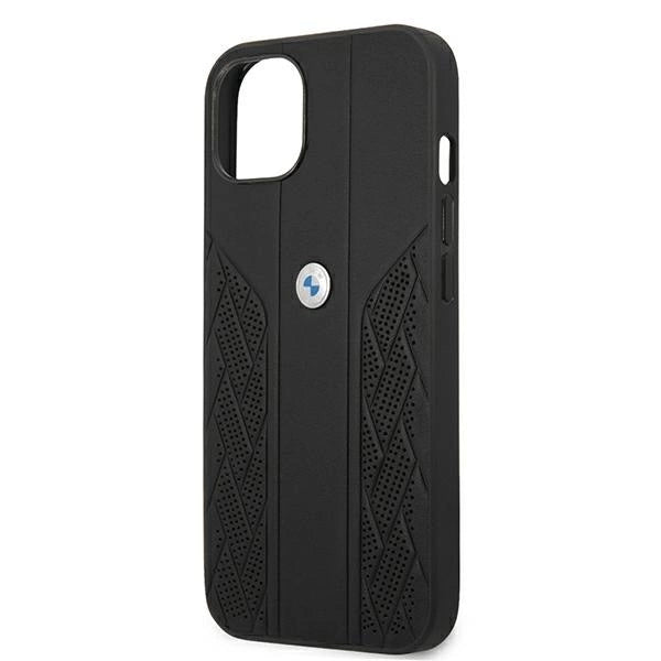 Etui BMW BMHCP13SRSPPK iPhone 13 mini 5,4" czarny/black hardcase Leather Curve Perforate_5