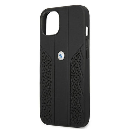 Etui BMW BMHCP13SRSPPK iPhone 13 mini 5,4" czarny/black hardcase Leather Curve Perforate_5