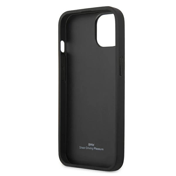 Etui BMW BMHCP13SRSPPK iPhone 13 mini 5,4" czarny/black hardcase Leather Curve Perforate_6