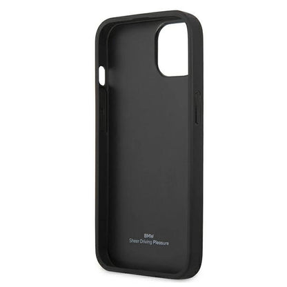 Etui BMW BMHCP13SRSPPK iPhone 13 mini 5,4" czarny/black hardcase Leather Curve Perforate_6